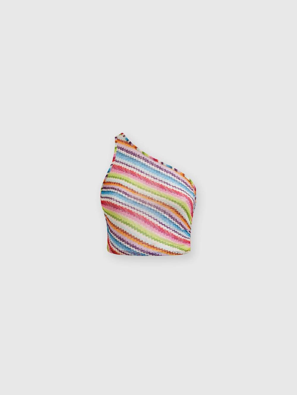 M Missoni Crop top monospalla con arricciatura laterale Consegna Veloce