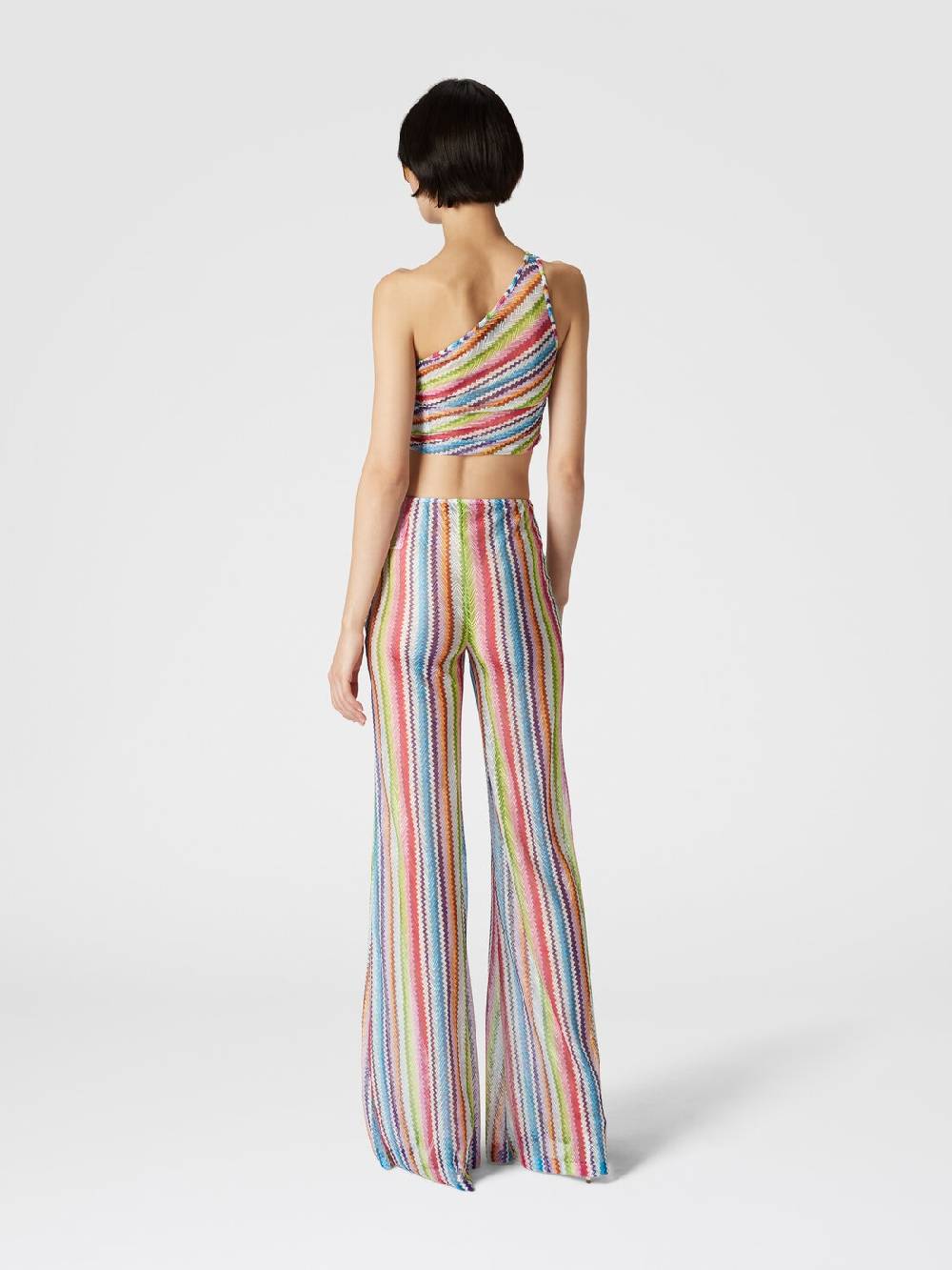 M Missoni Crop top monospalla con arricciatura laterale Consegna Veloce