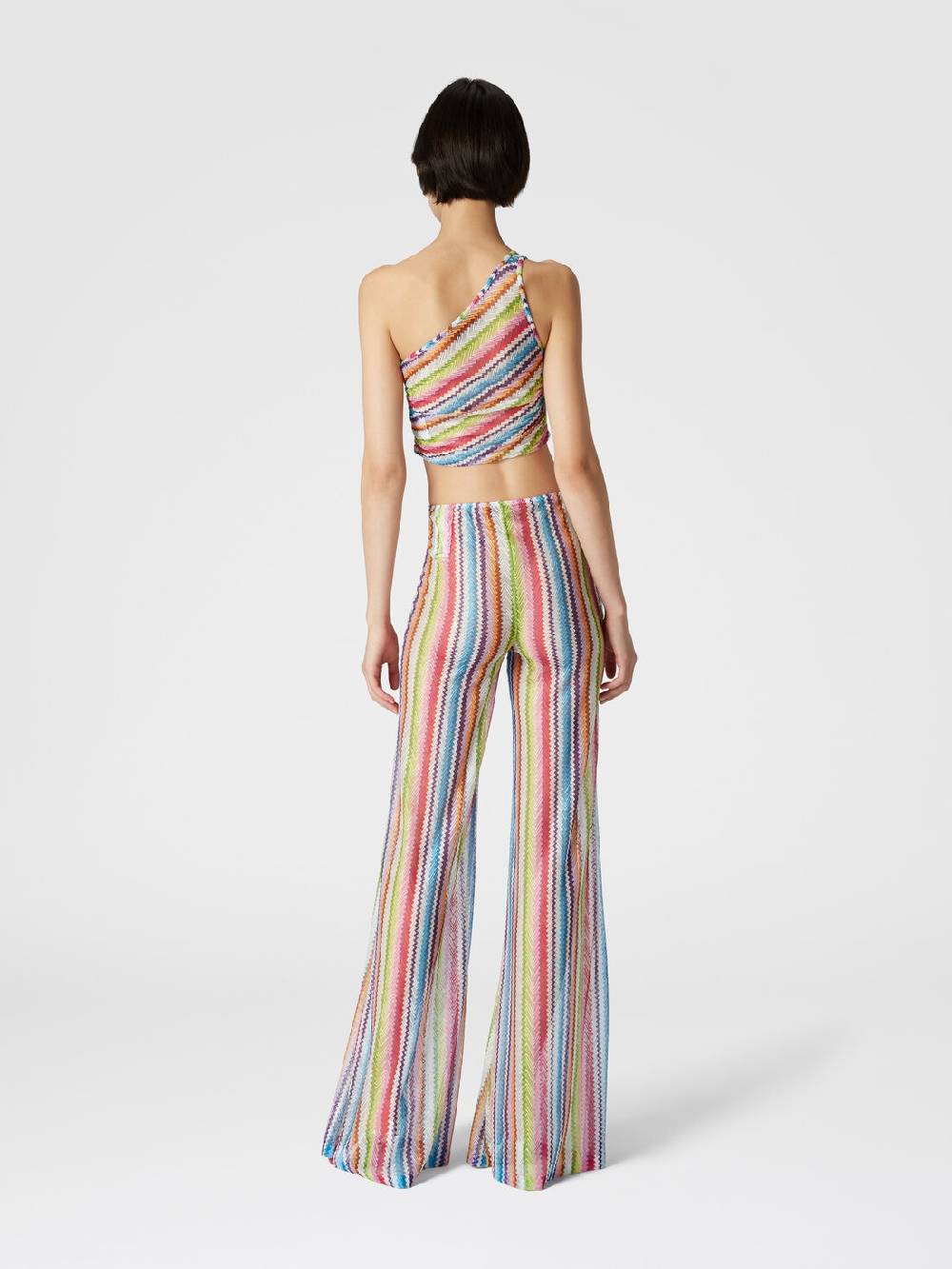 M Missoni Pantaloni copricostume a vista bassa stampa zig zag Promozione Limitata