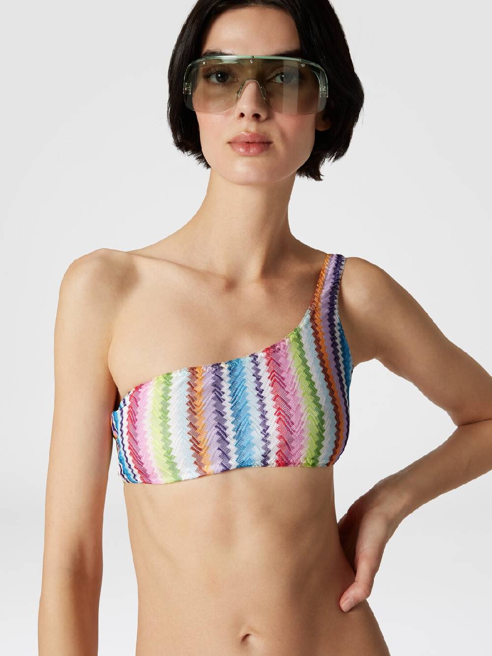 M Missoni Bikini monospalla stampa zig zag Fino Al -60%