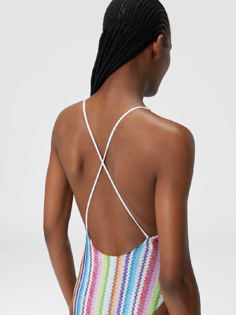 M Missoni Costume intero stampa zig zag con scollatura a V Shopping Online