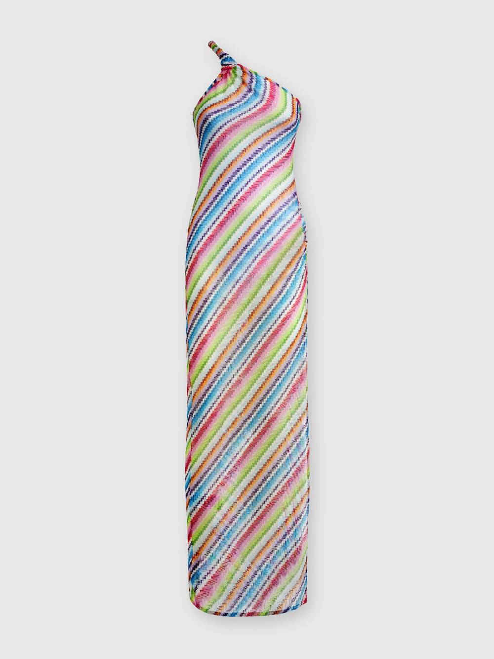 M Missoni Abito copricostume stampa zig zag con scollatura a nodo Affare Del Giorno