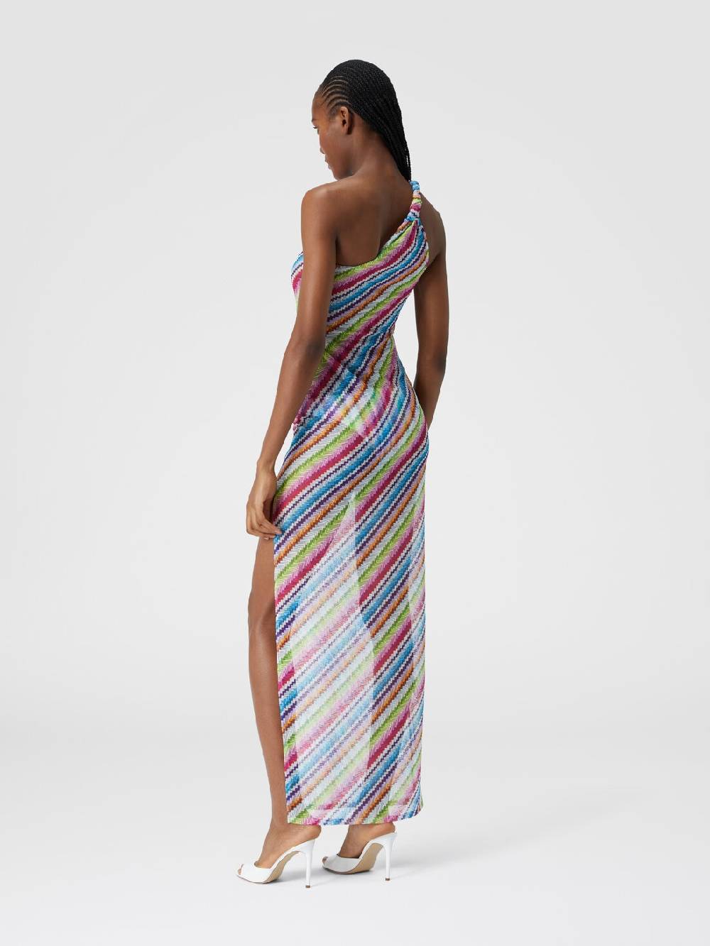 M Missoni Abito copricostume stampa zig zag con scollatura a nodo Affare Del Giorno