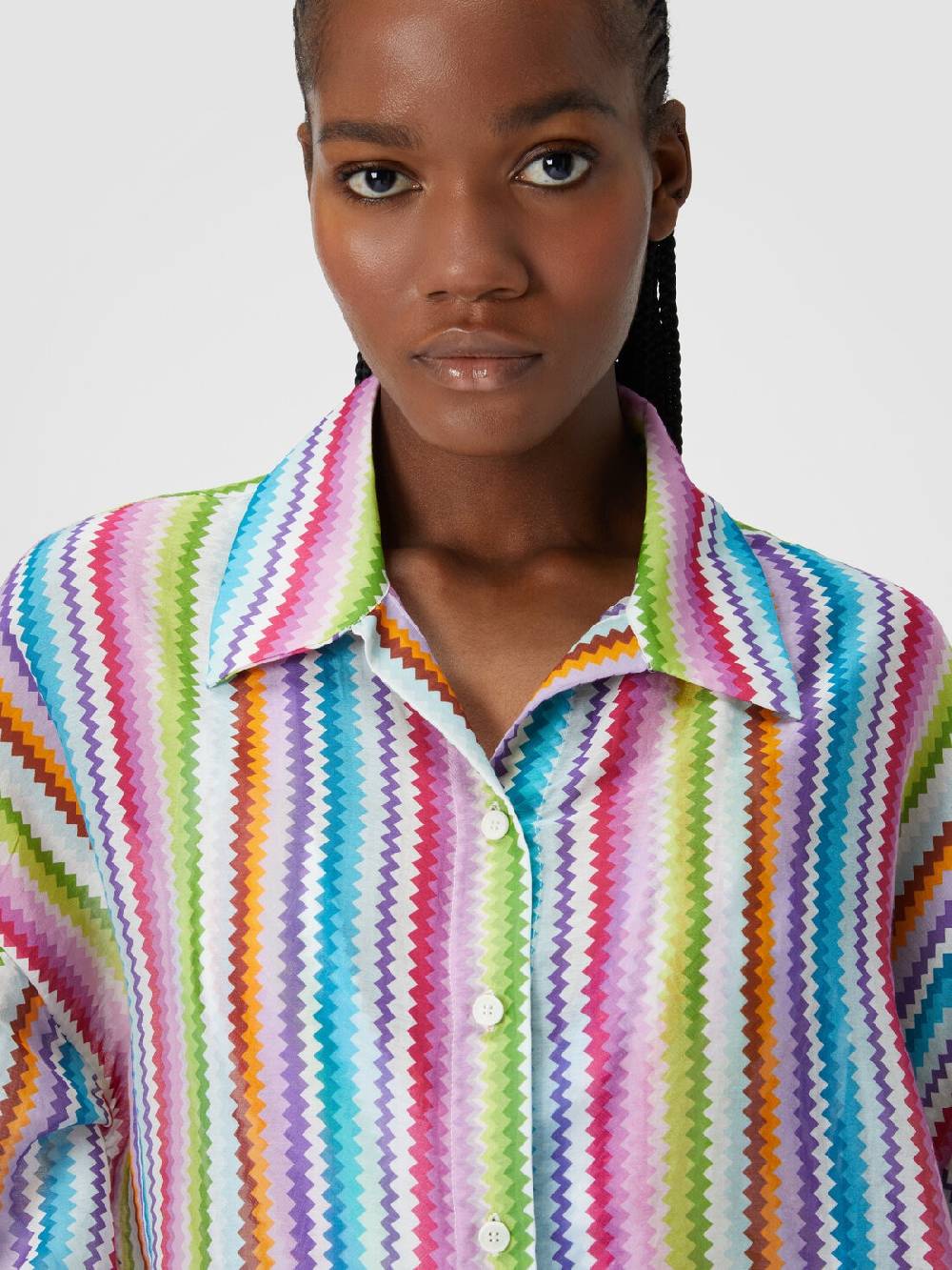 M Missoni Camicia oversize in seta e cotone stampata Convenienza