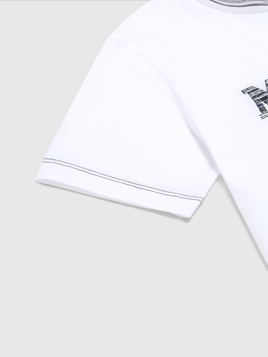 M Missoni T-shirt in jersey di cotone con logo Sconto