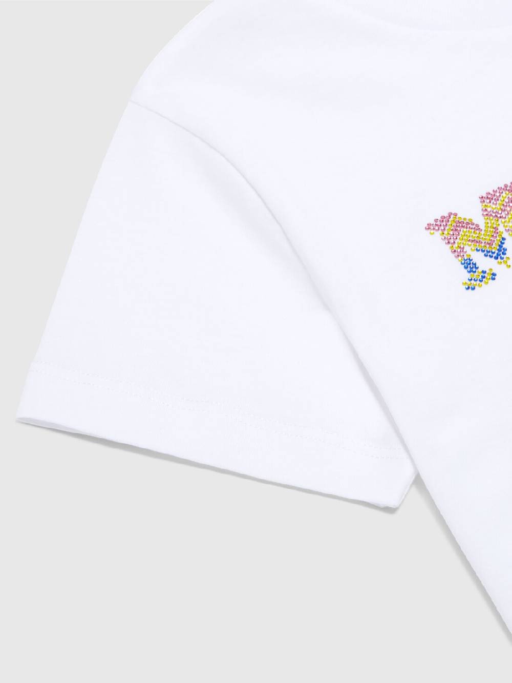 M Missoni T-shirt in jersey di cotone con scritta logo chevron Offerta