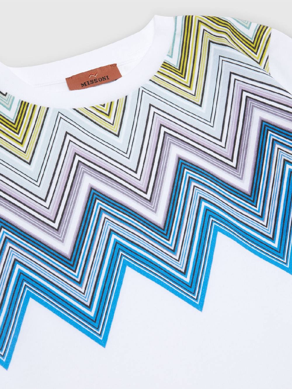 M Missoni T-shirt a maniche corte in cotone con stampa chevron Outlet