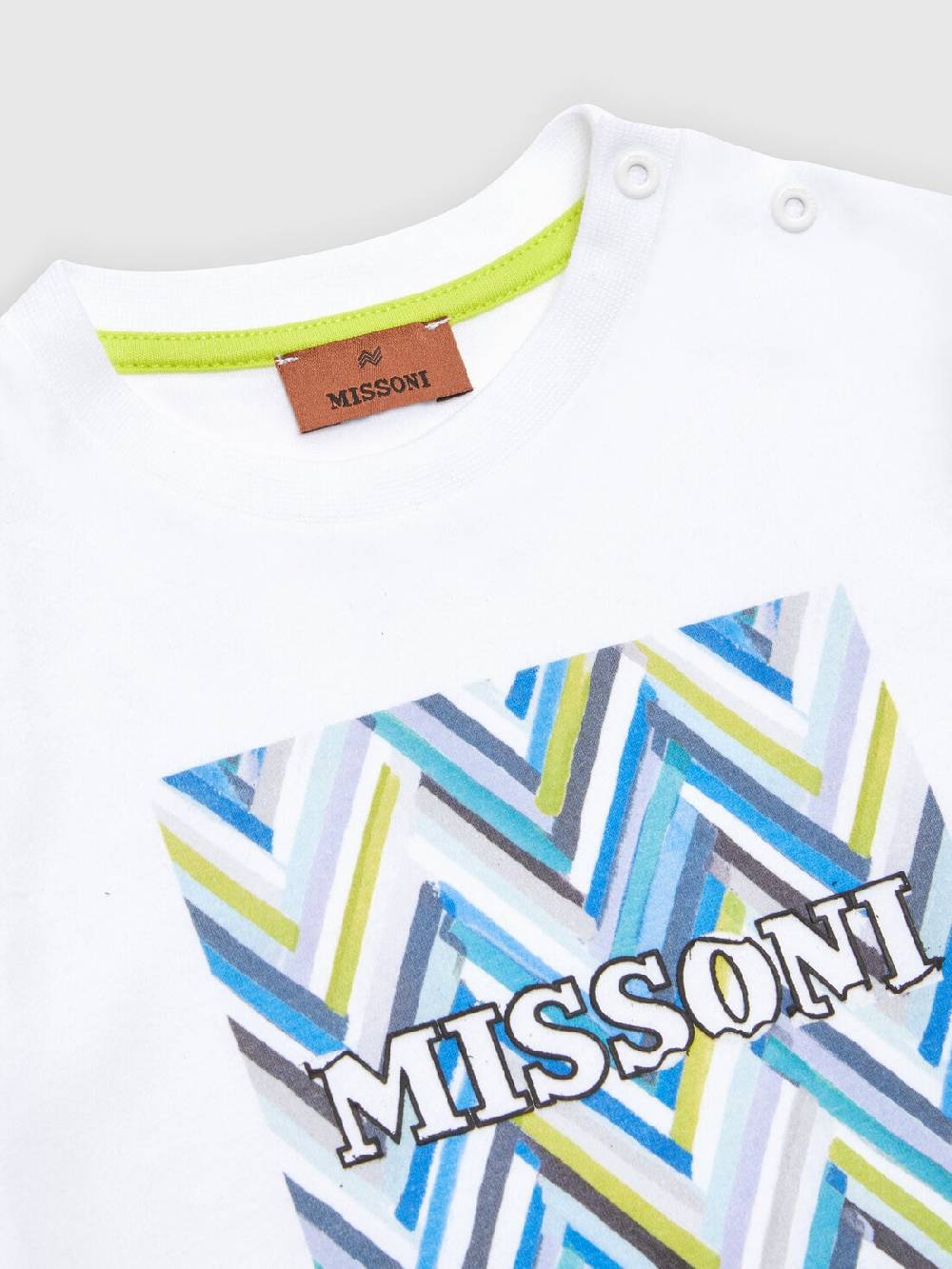 M Missoni T-shirt in jersey di cotone con logo Saldi
