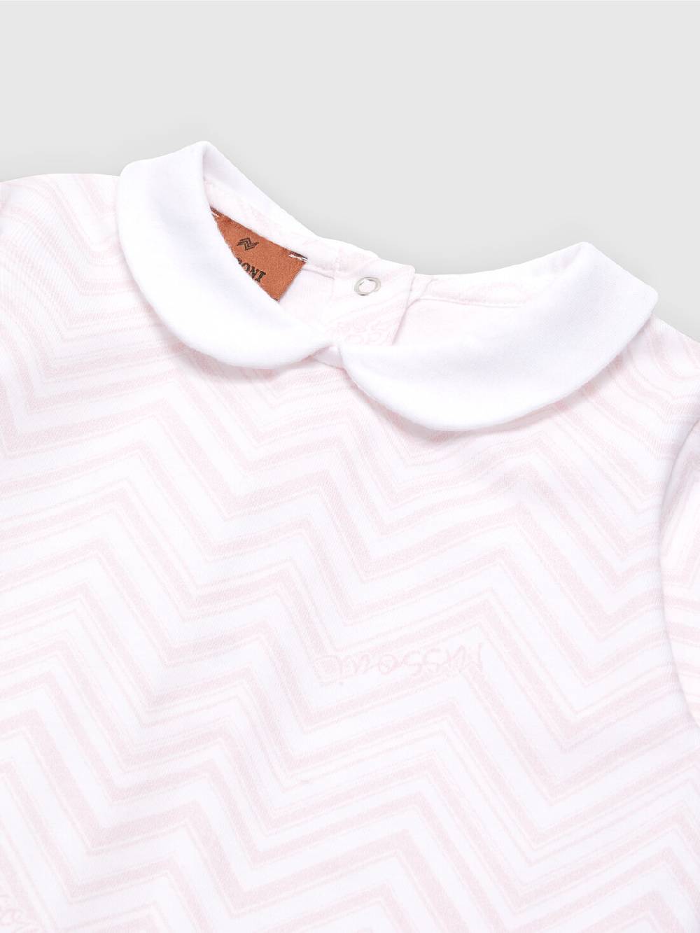 M Missoni Set due pezzi con tutina e zuccotto in cotone zig zag Offerte
