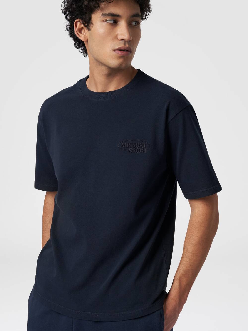 M Missoni T-shirt girocollo in cotone con logo I Più Venduti