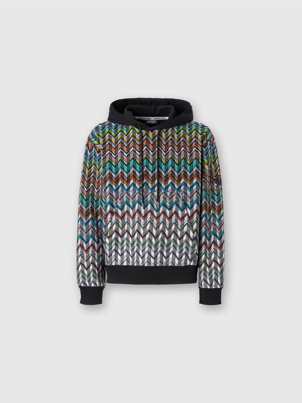 M Missoni Felpa con cappuccio in maglia zig zag Nuova