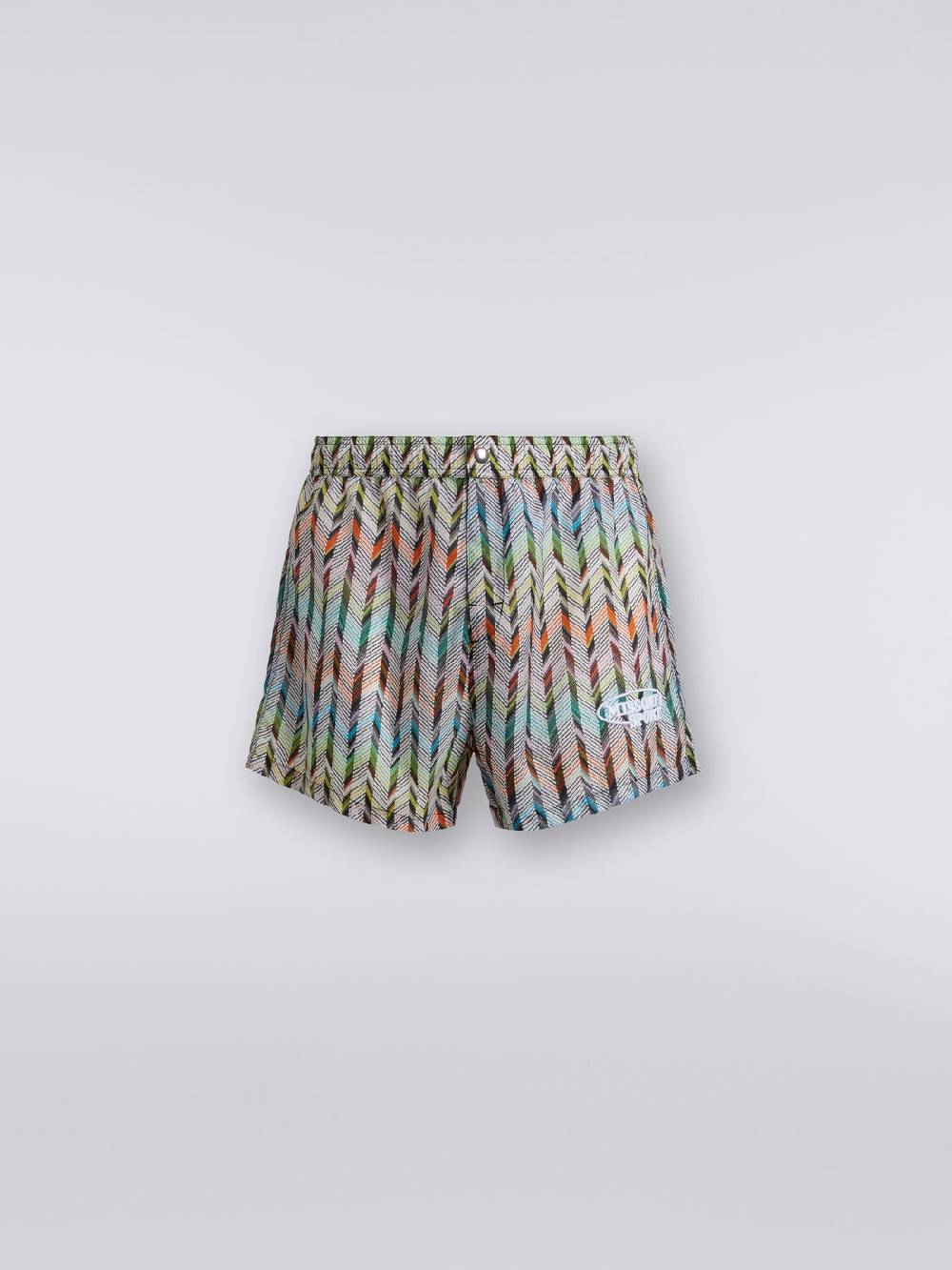 M Missoni Boxer mare in nylon stampato con logo Solo un giorno rimasto