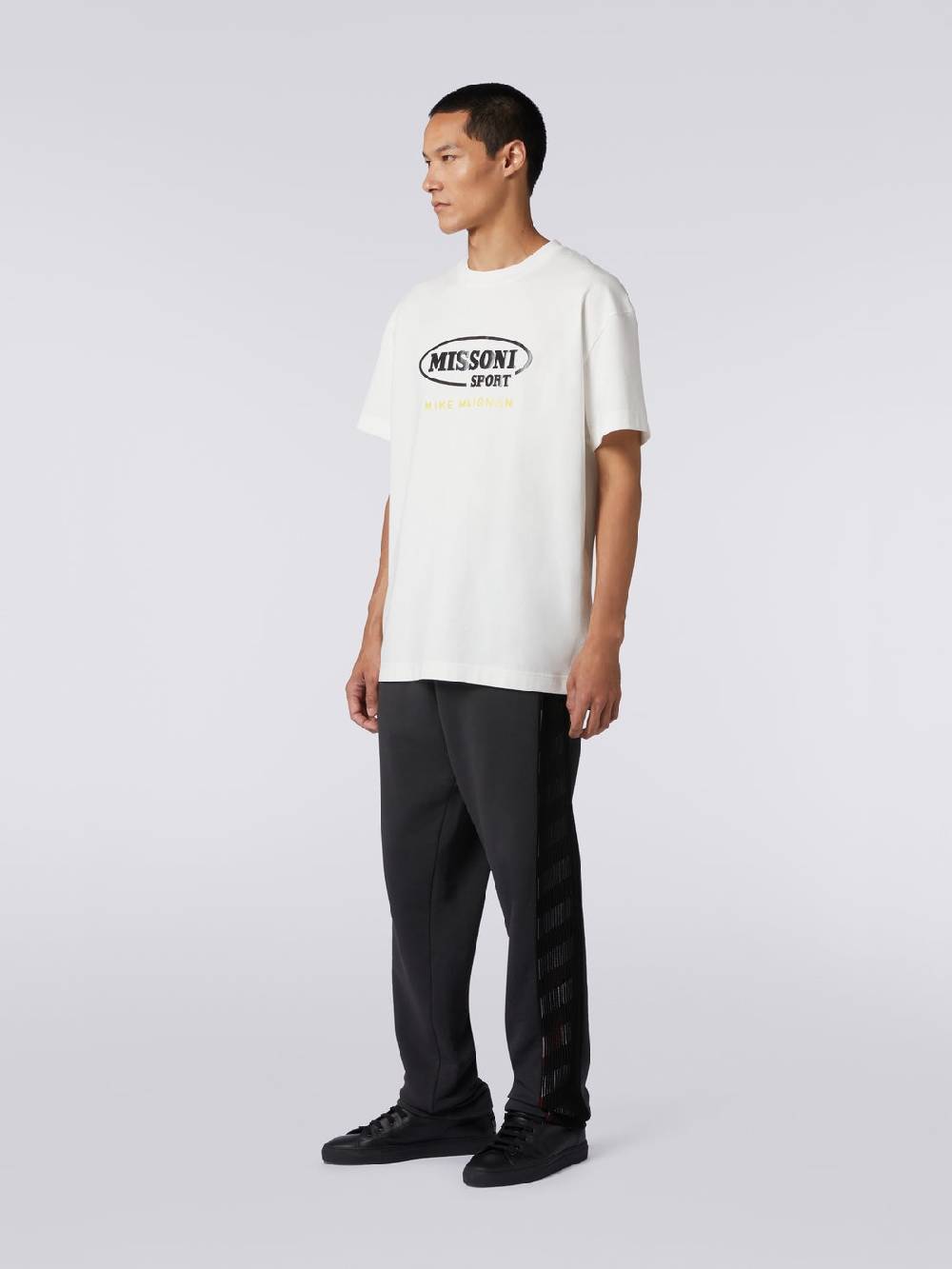 M Missoni T-shirt girocollo in cotone con logo in collaborazione con Mike Maignan Italia