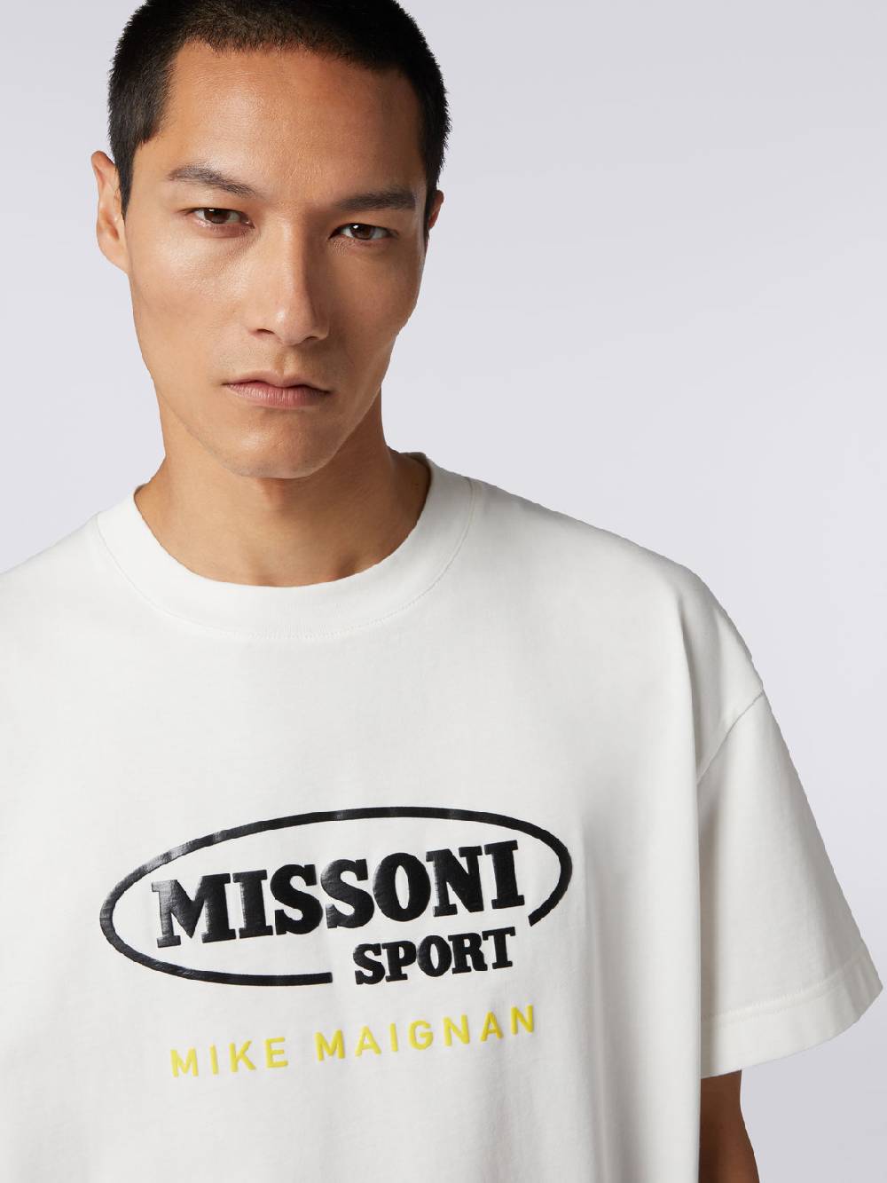 M Missoni T-shirt girocollo in cotone con logo in collaborazione con Mike Maignan Italia