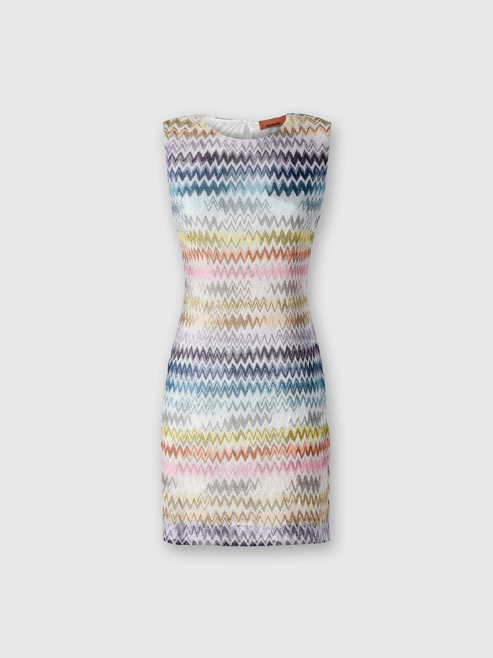 M Missoni Mini-abito senza maniche in viscosa zig zag lamé In Linea