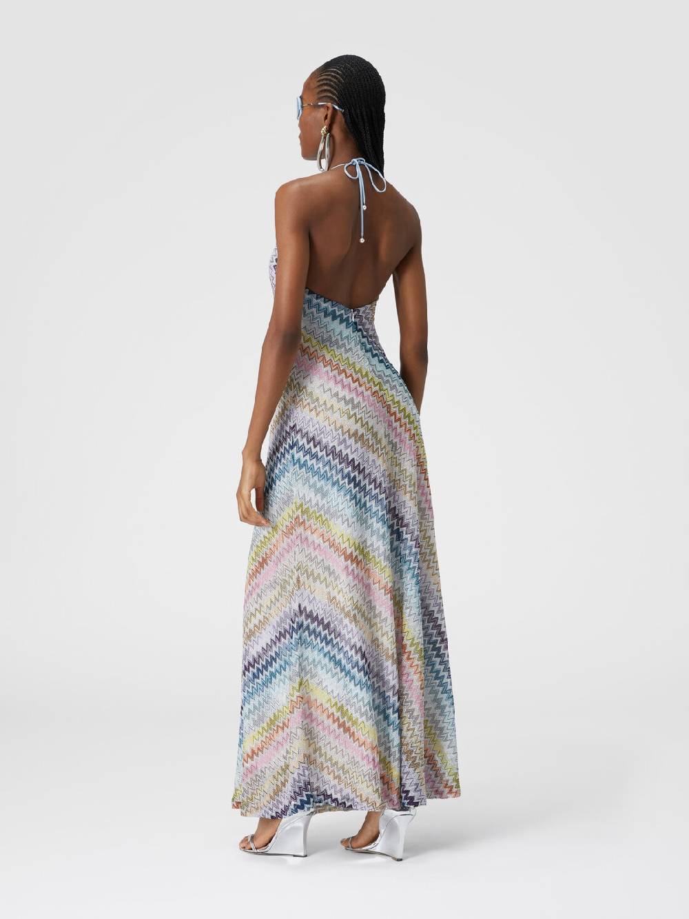 M Missoni Slip dress con laccetto sul collo e applicazioni in perle Qualità