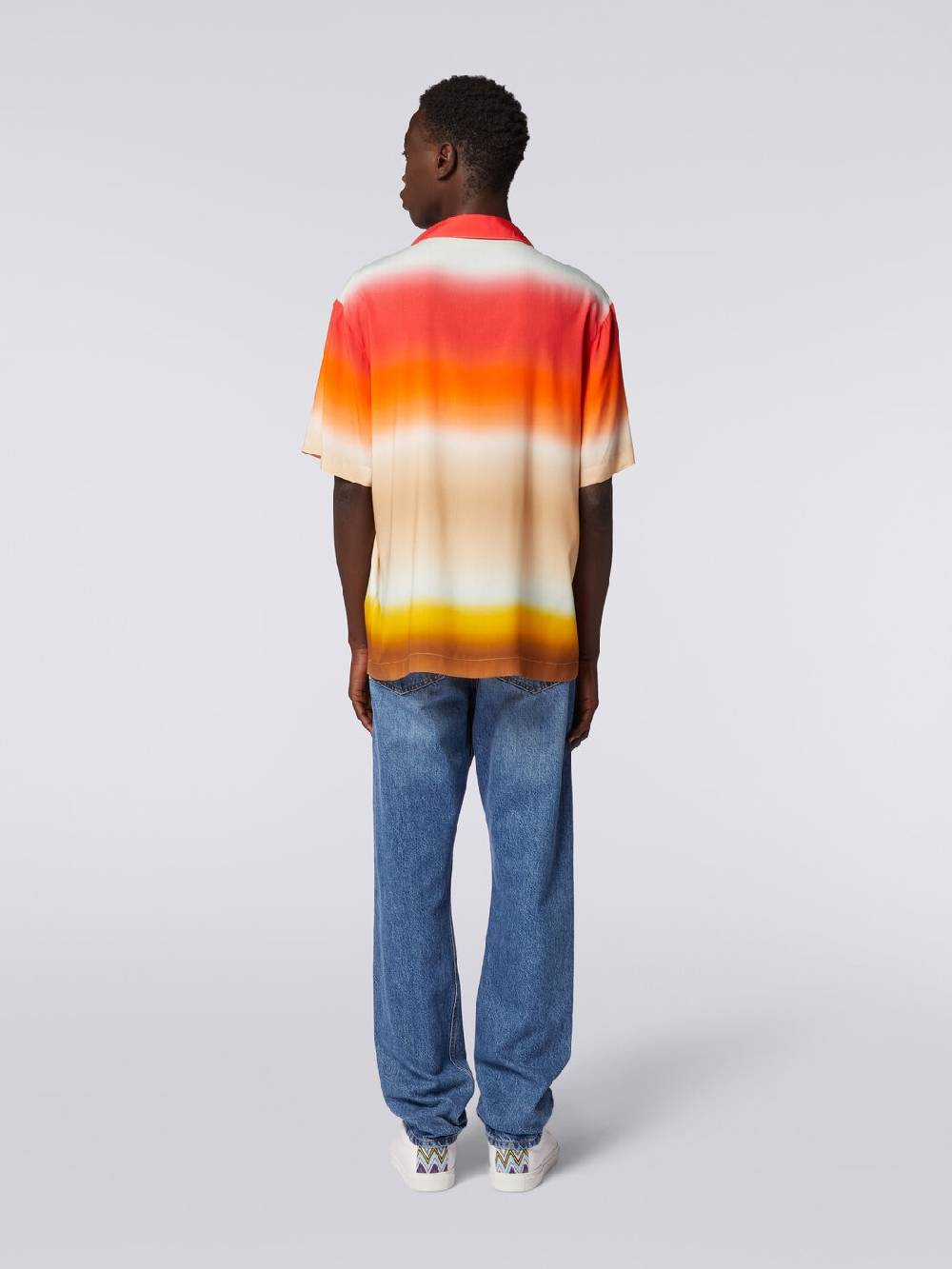 M Missoni Camicia a maniche corte in viscosa dégradé Spedizione Gratuita