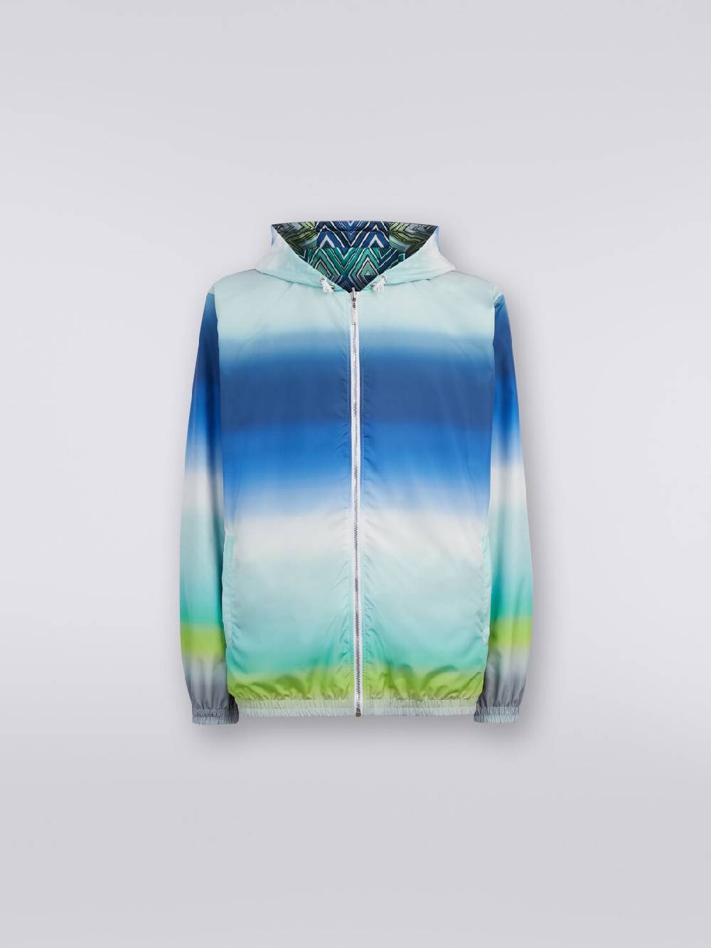 M Missoni Giacca a vento reversibile in tessuto zig zag dégradé Negozi Online