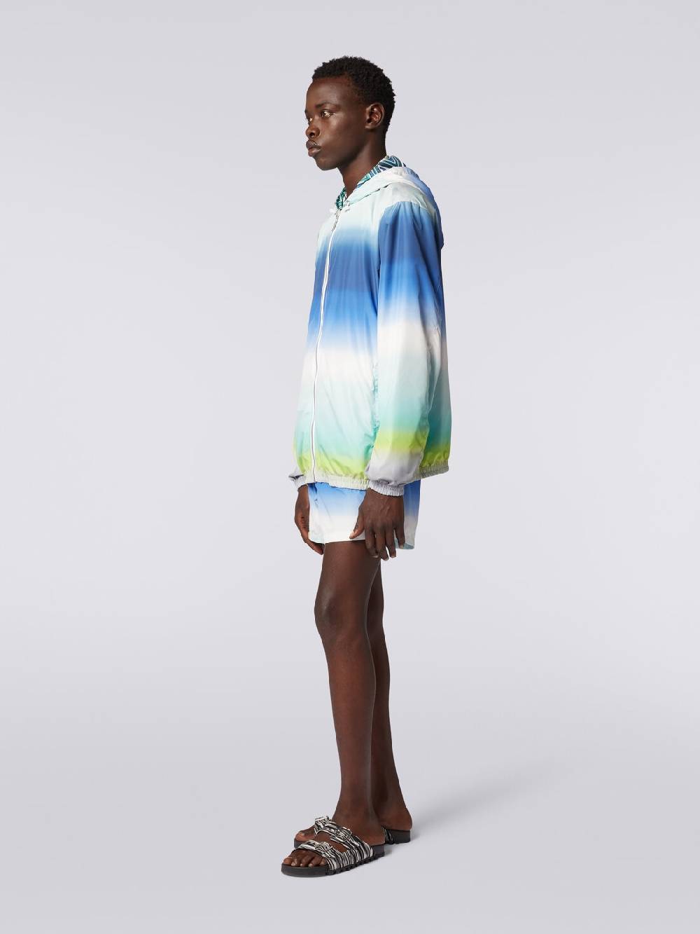 M Missoni Giacca a vento reversibile in tessuto zig zag dégradé Negozi Online