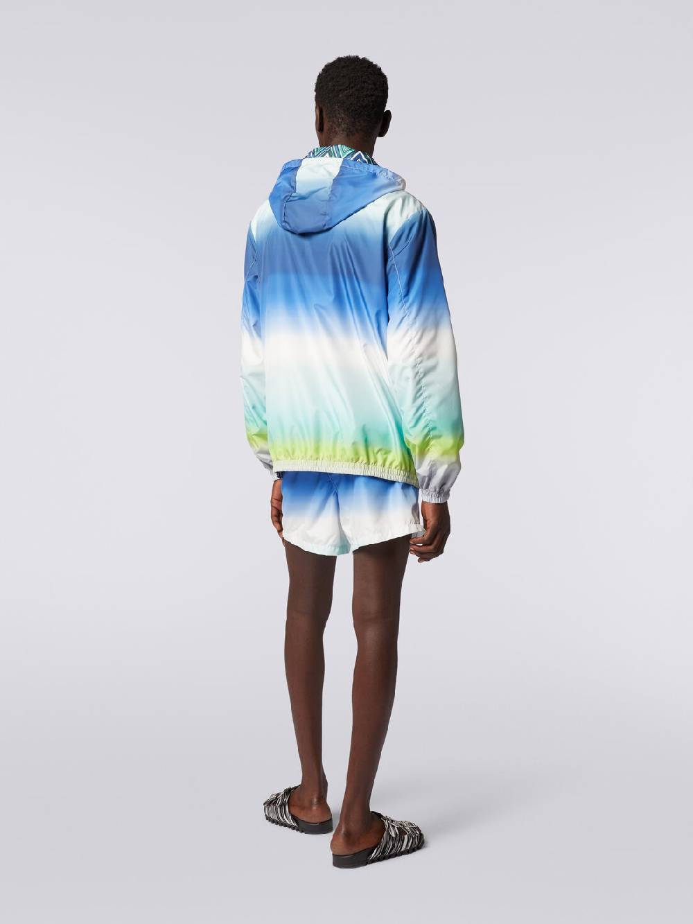 M Missoni Giacca a vento reversibile in tessuto zig zag dégradé Negozi Online