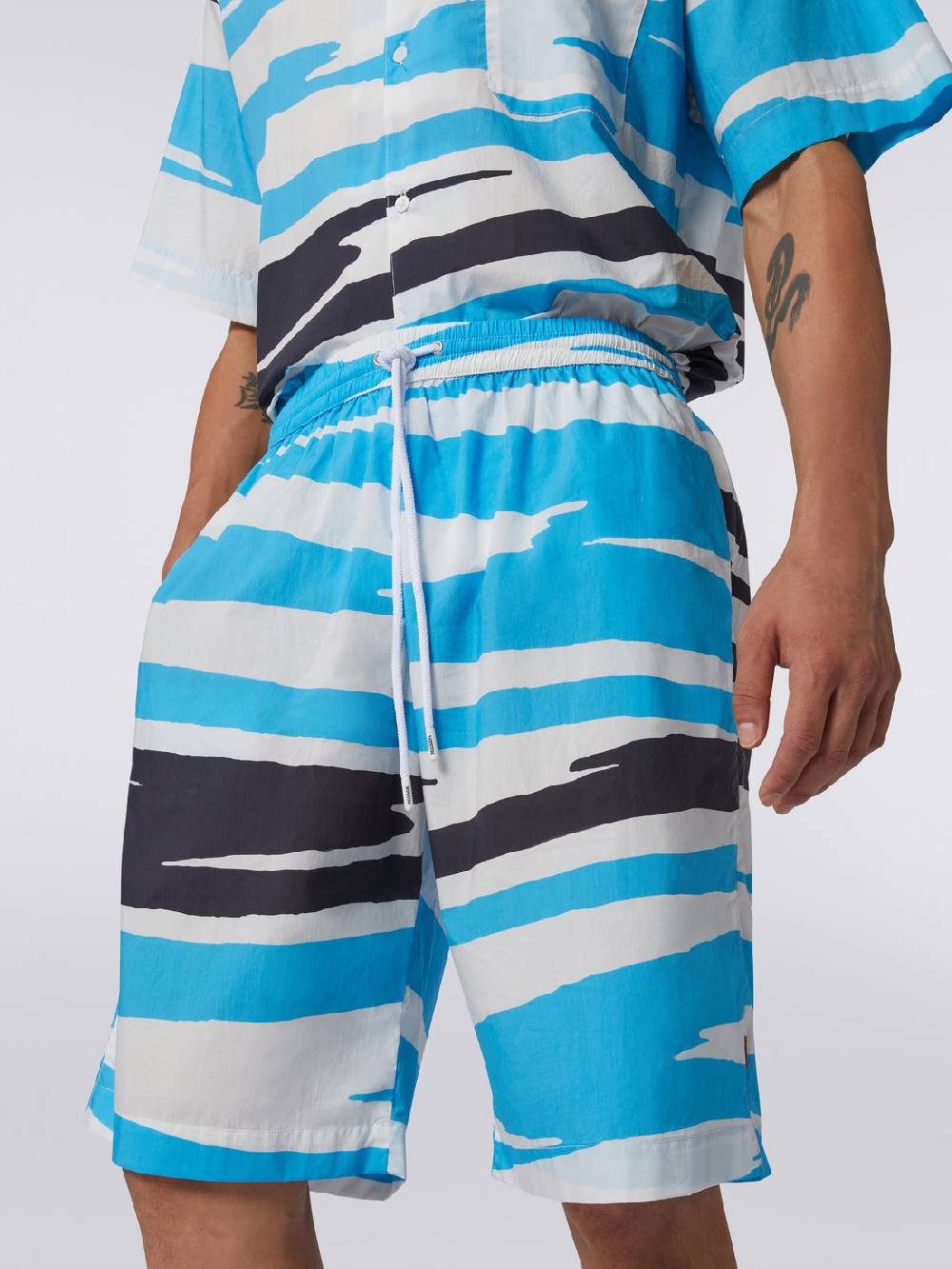 M Missoni Bermuda in cotone con stampa fiammata Consegna Veloce