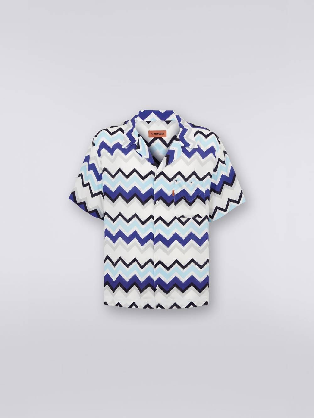 M Missoni Camicia a maniche corte modello bowling in viscosa