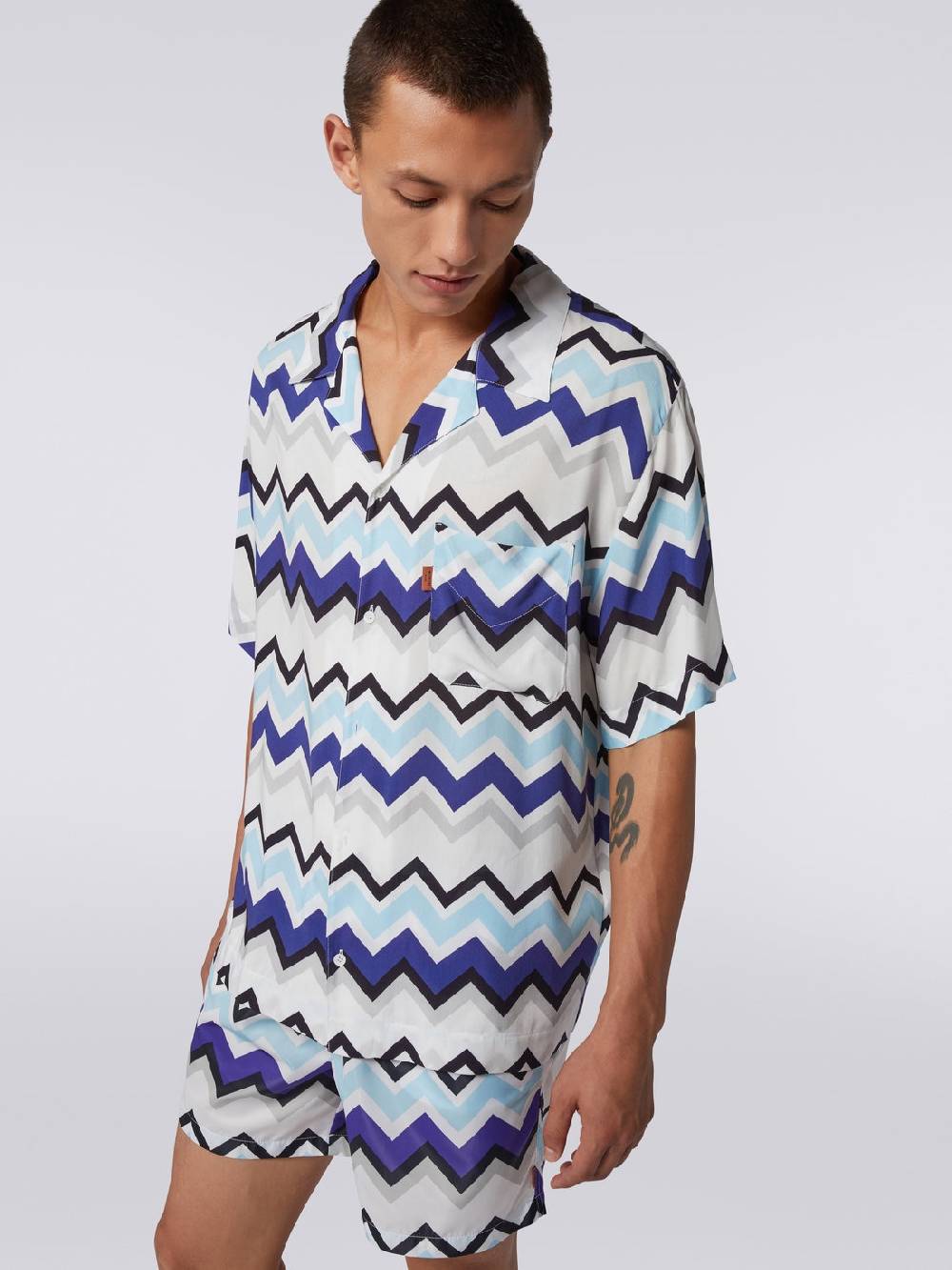 M Missoni Camicia a maniche corte modello bowling in viscosa Promozione Limitata