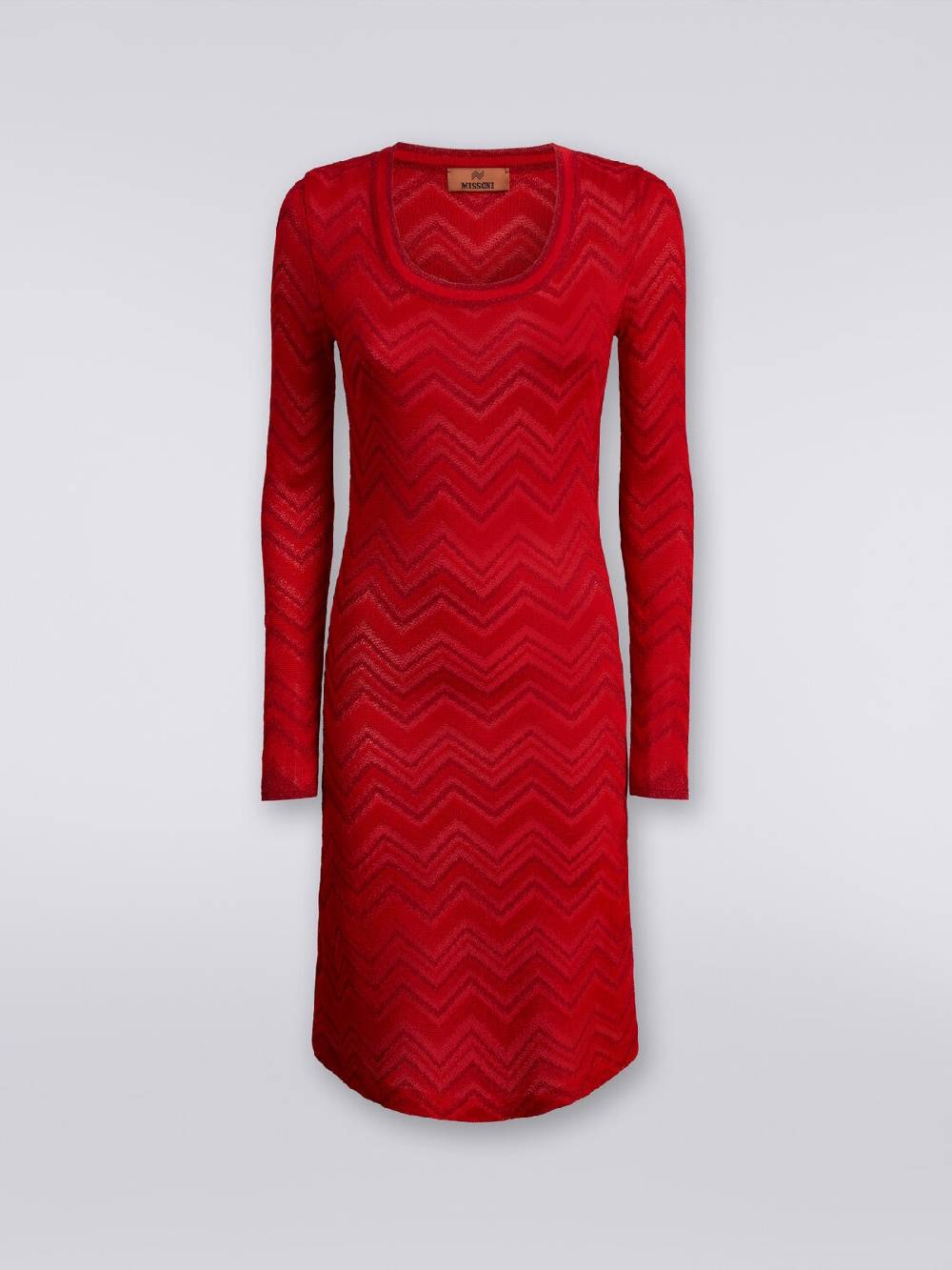 M Missoni Abito in maglia zig zag tonale con lurex Fino Al -60%