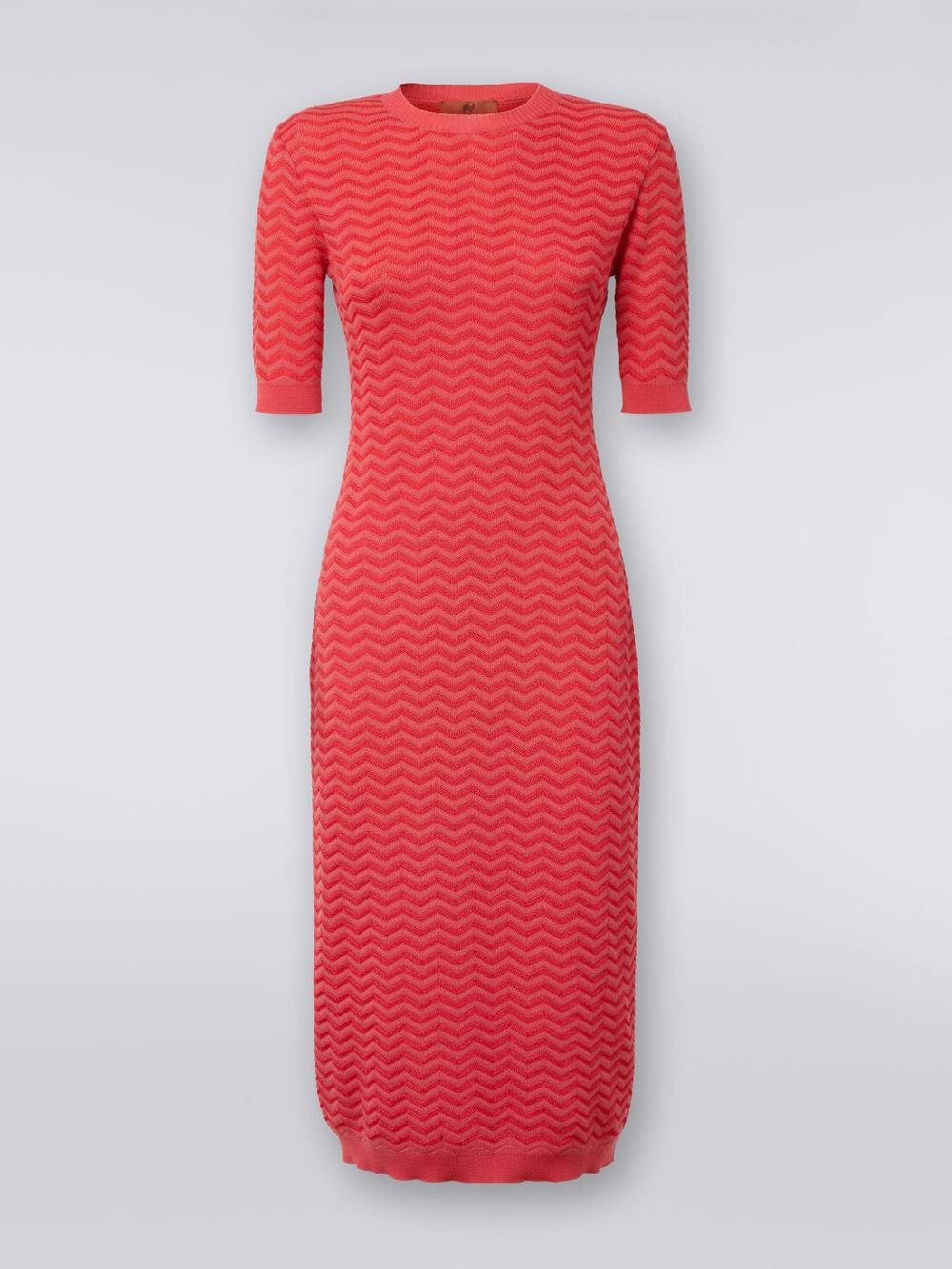 M Missoni Abito longuette girocollo in maglia chevron Prezzo Ridotto