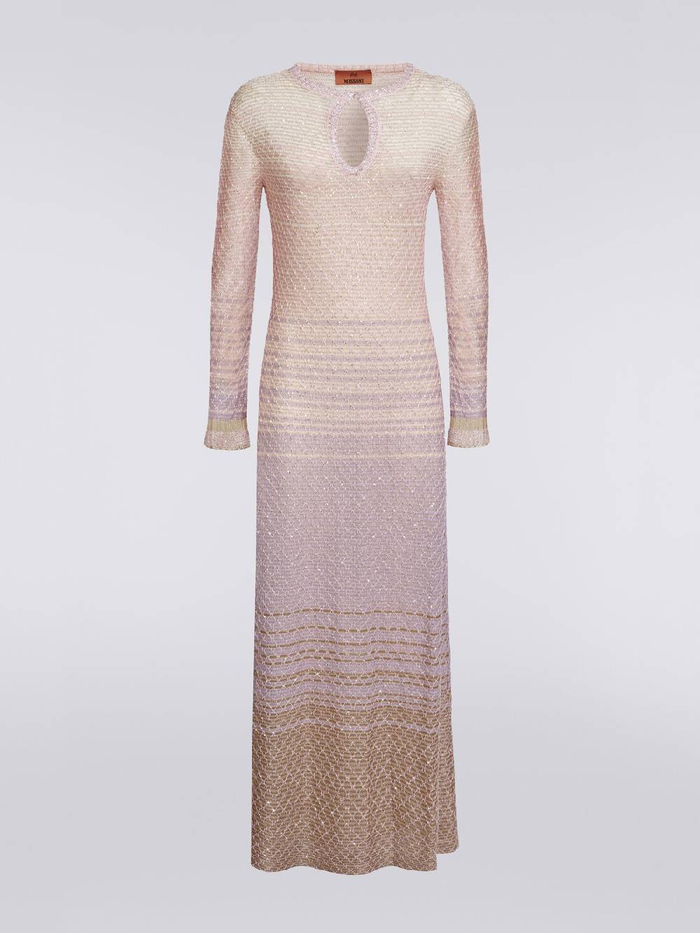 M Missoni Abito lungo in maglia dégradé con paillettes Sottocosto