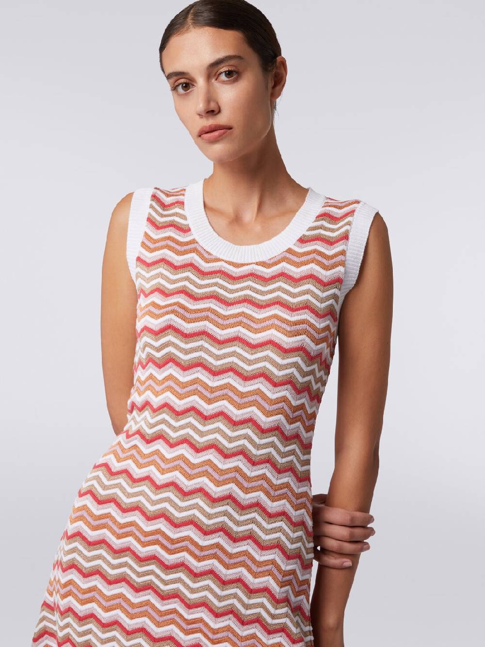 M Missoni Abito senza maniche in maglia zig zag Economico