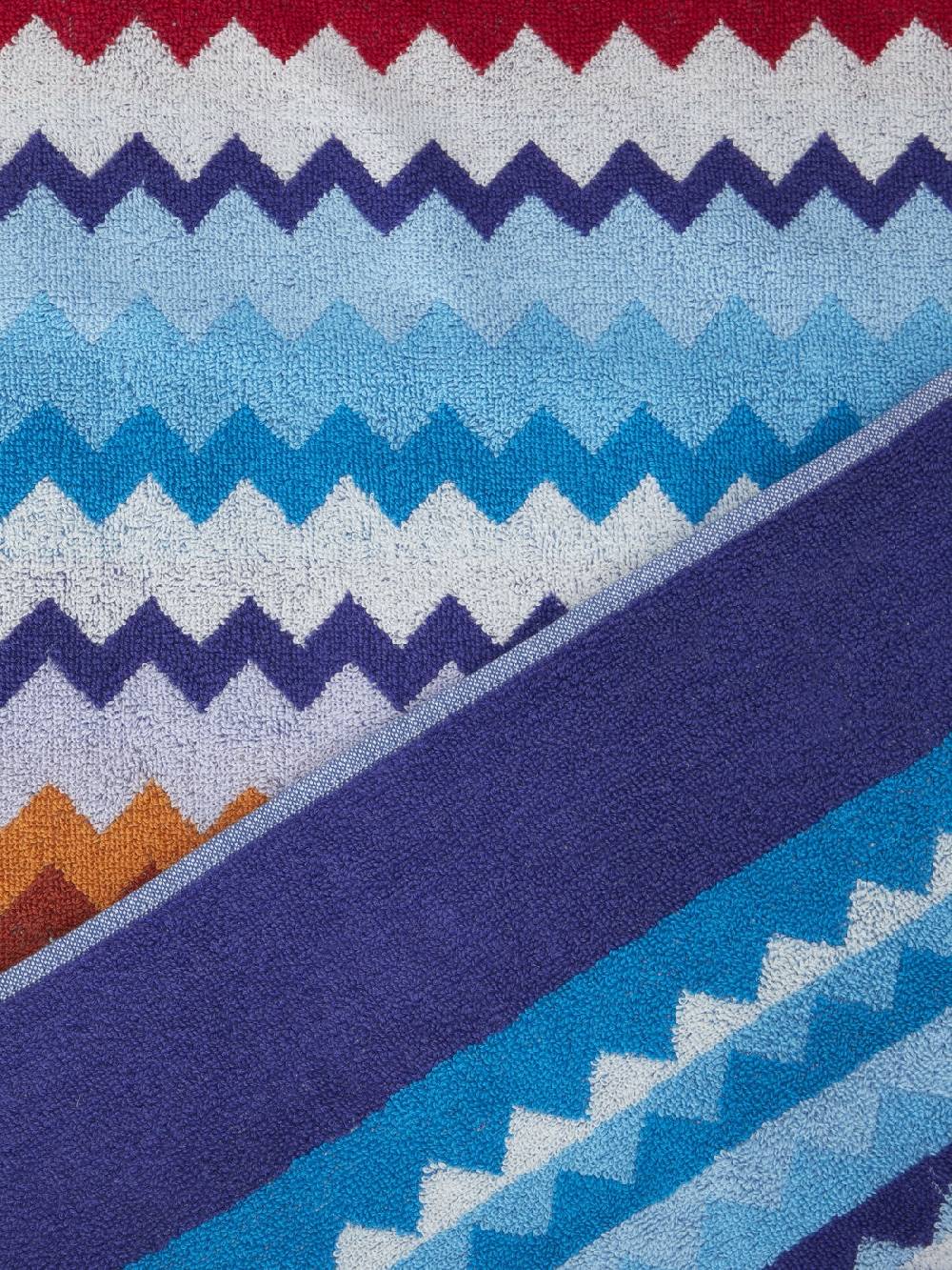 M Missoni Telo mare 100x180 cm Riverbero in spugna di cotone zig zag Outlet