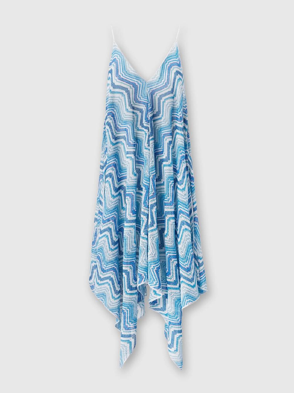 M Missoni Copricostume lungo taglio foulard in crochet chevron lamé Saldi Di Fabbrica