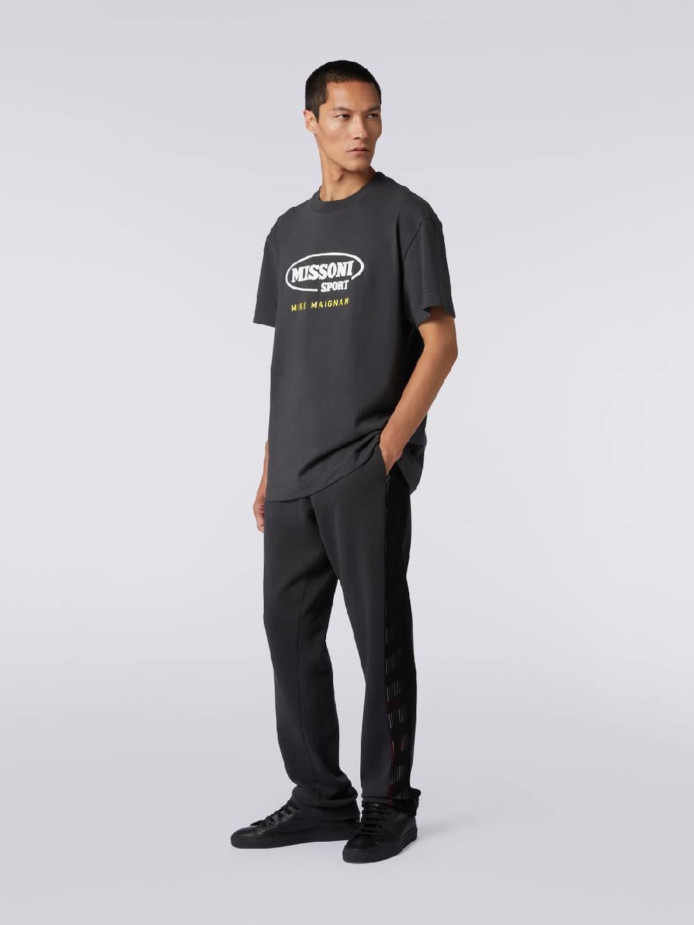 M Missoni T-shirt girocollo in cotone con logo in collaborazione con Mike Maignan I Più Venduti