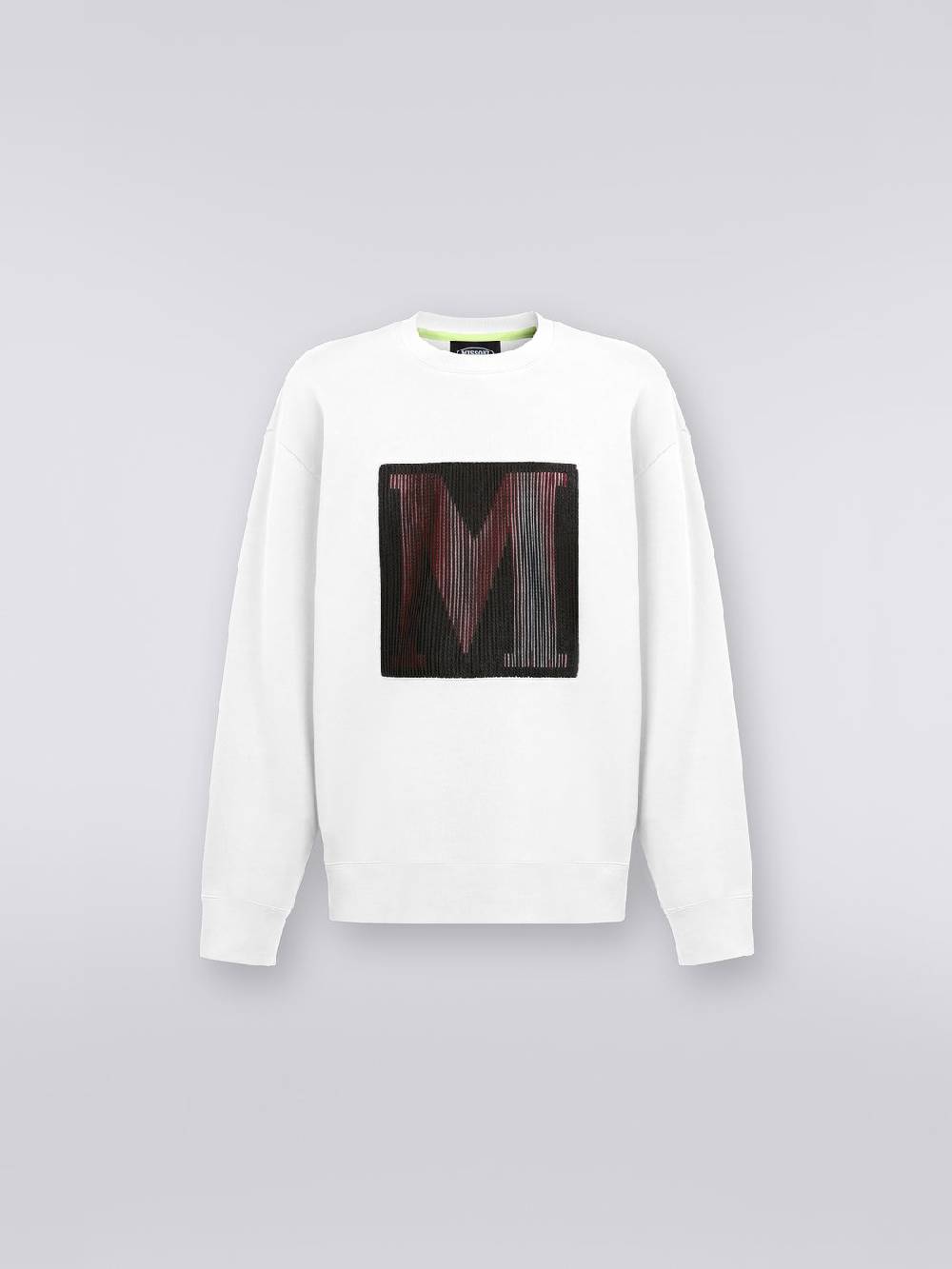M Missoni Felpa girocollo in cotone con macro-logo in collaborazione con Mike Maignan