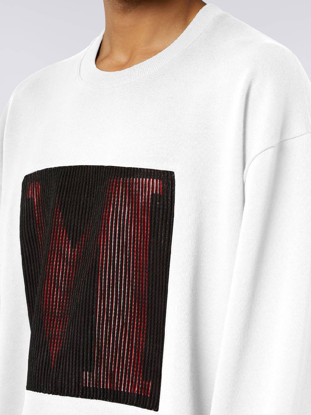 M Missoni Felpa girocollo in cotone con macro-logo in collaborazione con Mike Maignan Vendite Flash