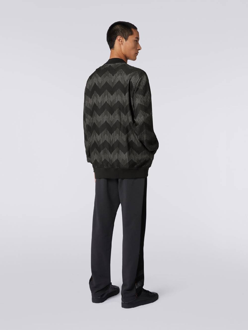 M Missoni Bomber in misto cotone zig zag in collaborazione con Mike Maignan In Saldo