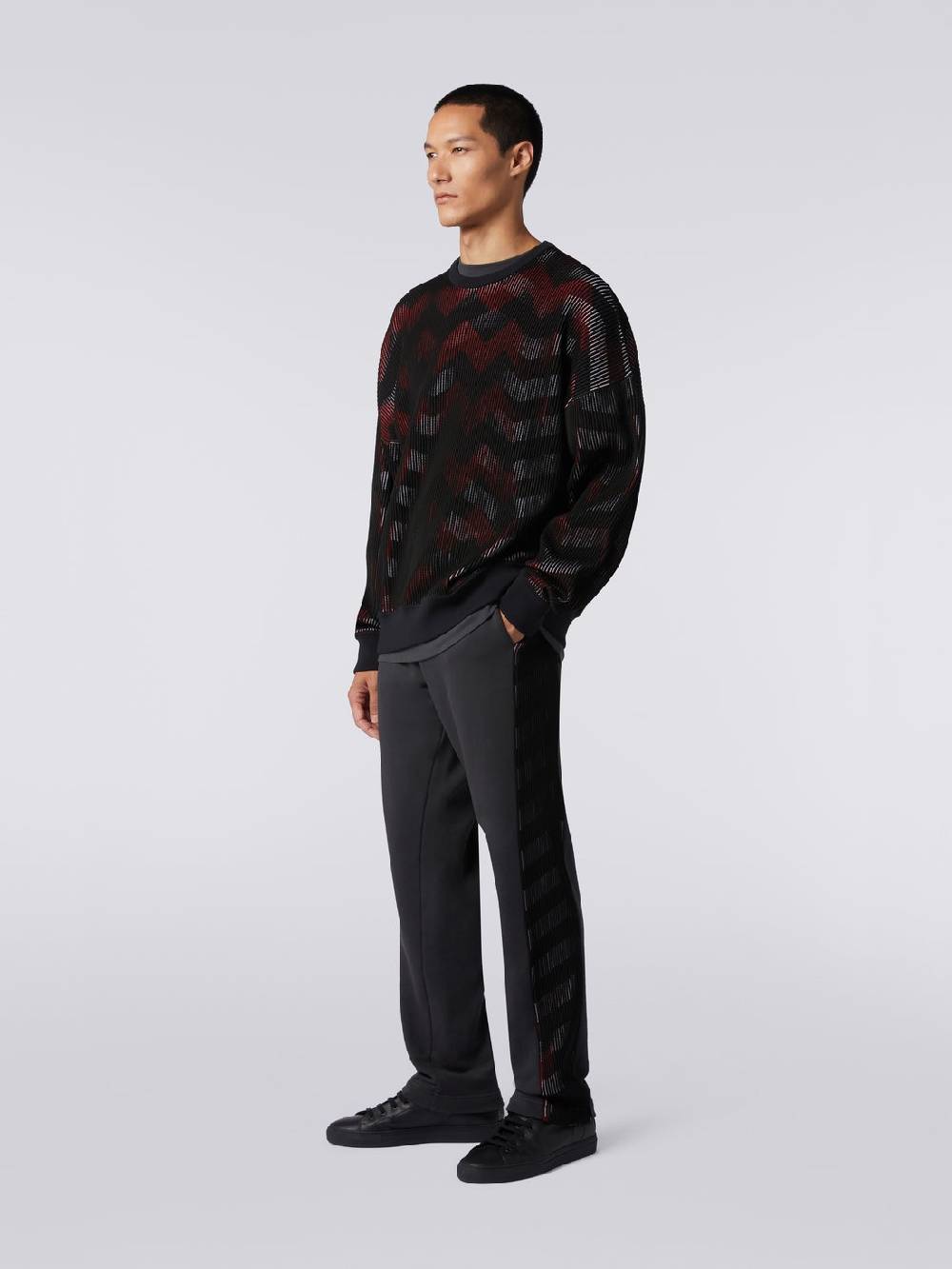 M Missoni Maglione girocollo in misto cotone chevron in collaborazione con Mike Maignan Italia