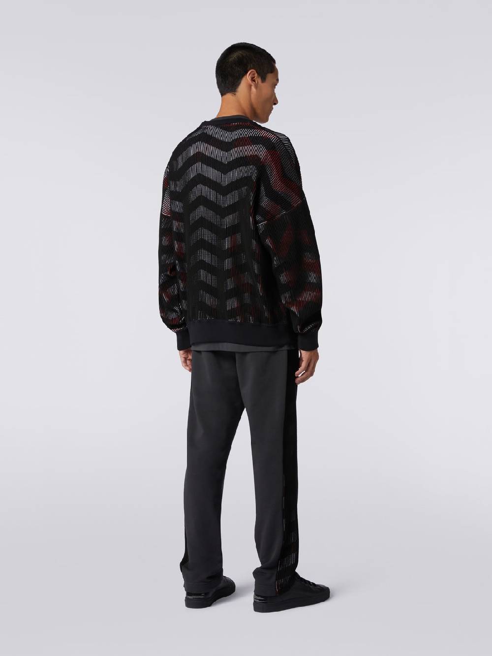 M Missoni Maglione girocollo in misto cotone chevron in collaborazione con Mike Maignan Italia
