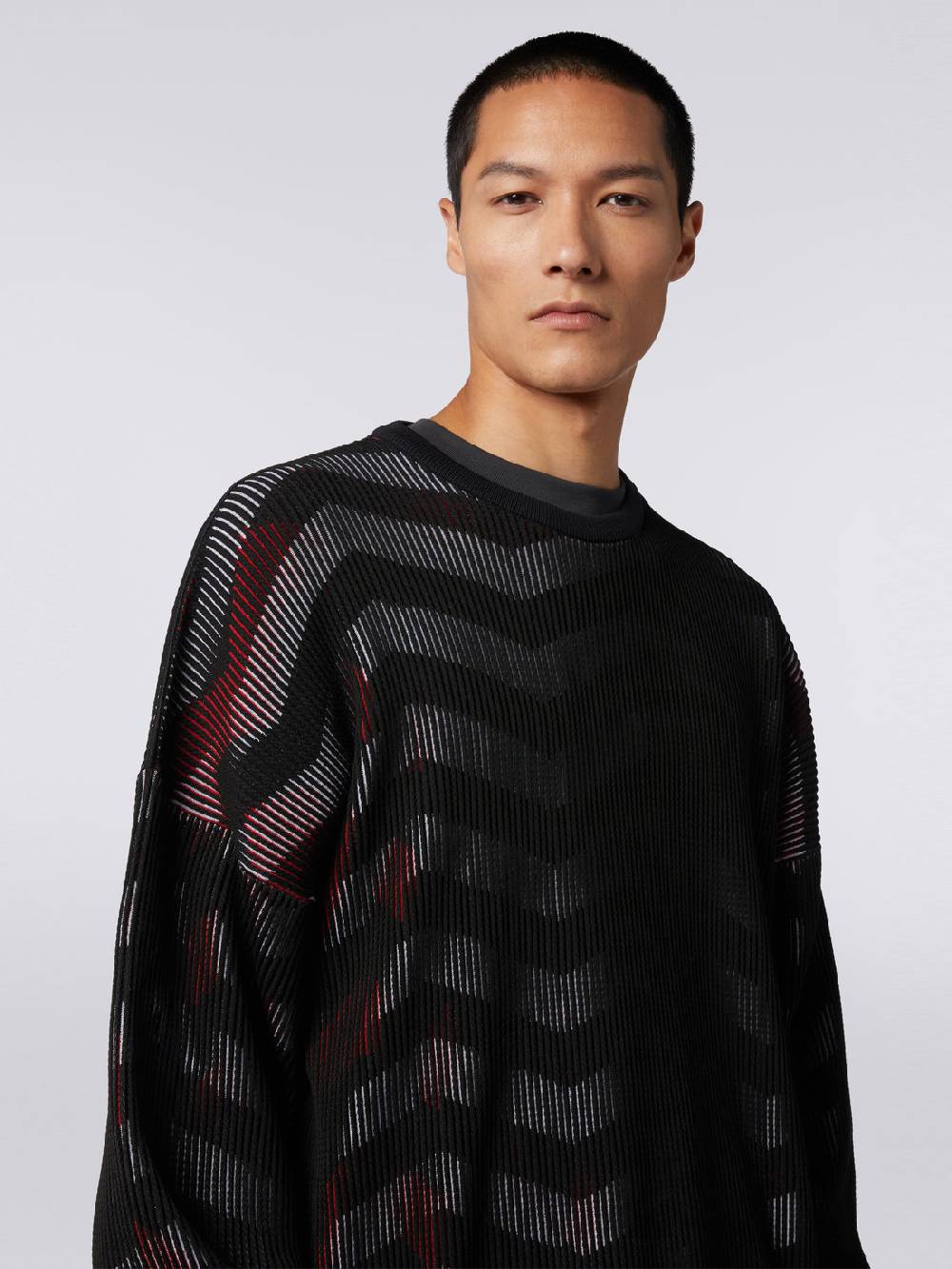 M Missoni Maglione girocollo in misto cotone chevron in collaborazione con Mike Maignan Italia