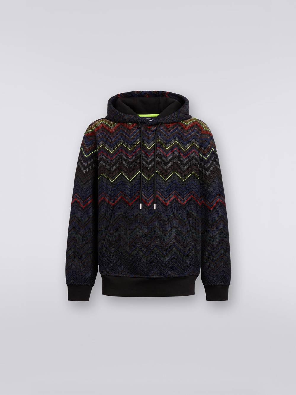 M Missoni Felpa con cappuccio e tasca a marsupio in collaborazione con Mike Maignan
