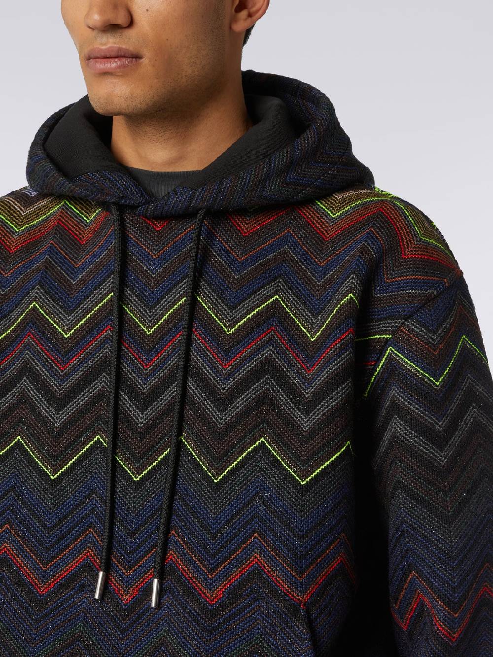 M Missoni Felpa con cappuccio e tasca a marsupio in collaborazione con Mike Maignan 2025