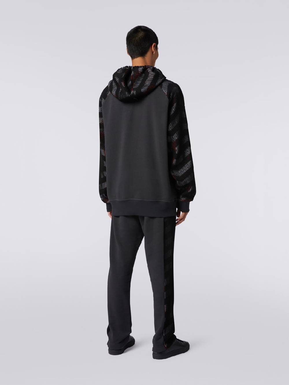 M Missoni Felpa con cappuccio in jersey con inserti in maglia in collaborazione con Mike Maignan In Linea