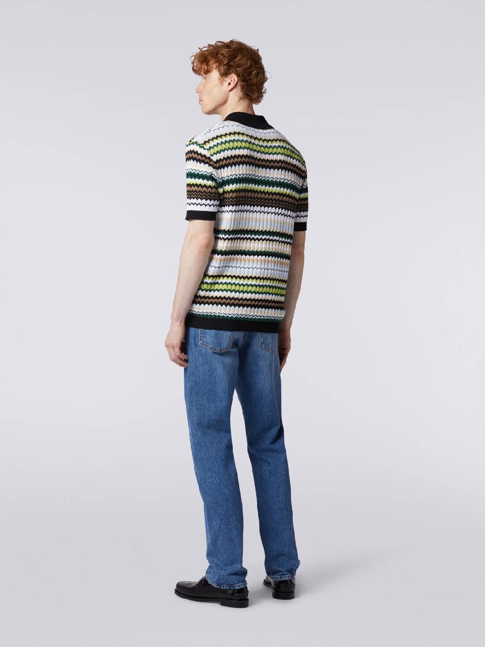 M Missoni Cinque tasche in denim con inserto zig zag Nuovo
