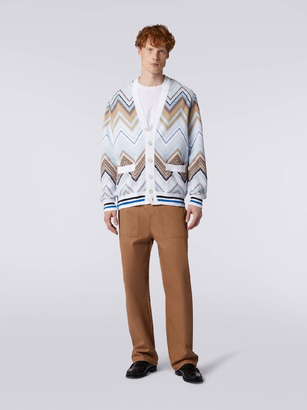 M Missoni Cardigan in misto cotone chevron