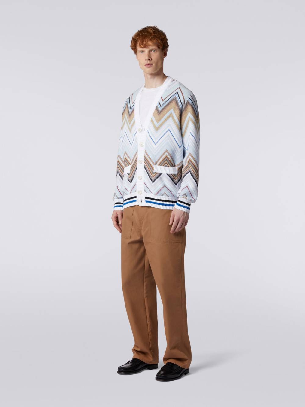 M Missoni Cardigan in misto cotone chevron Qualità