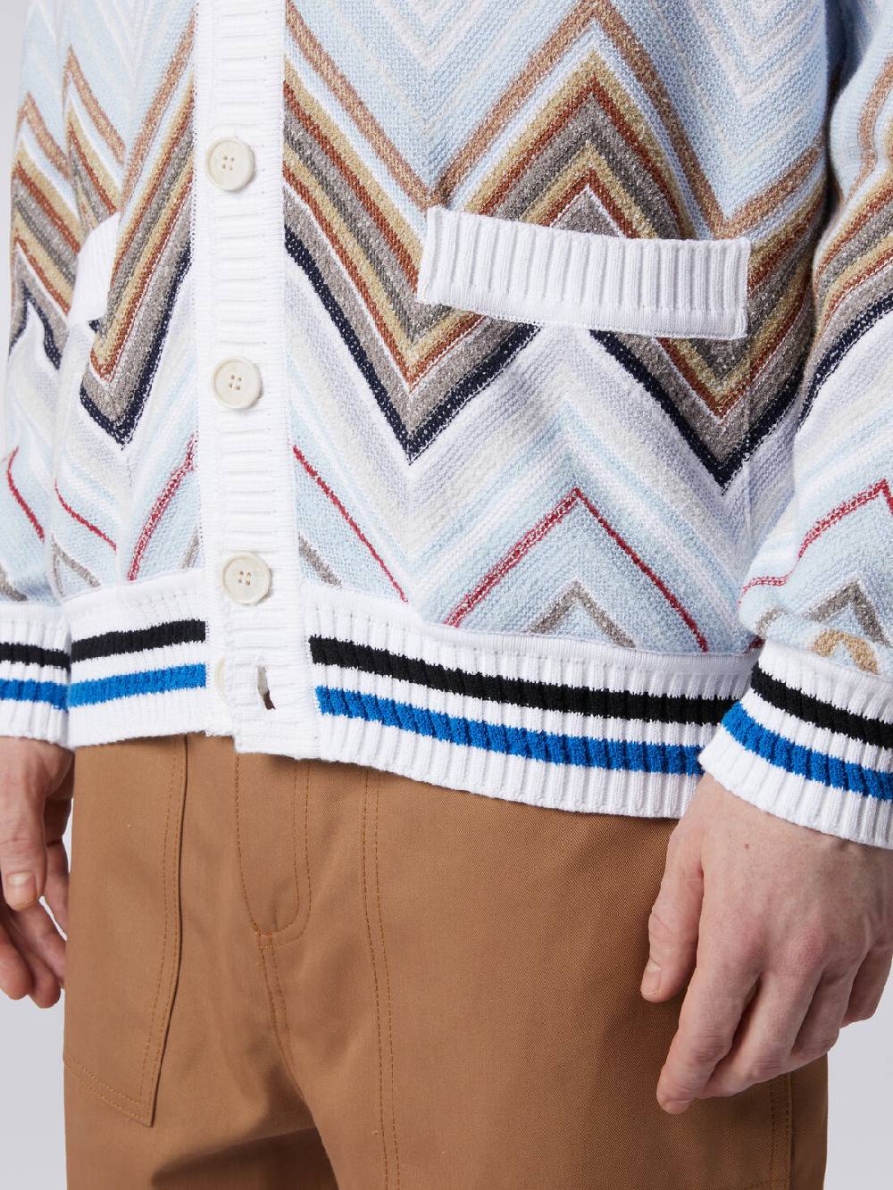 M Missoni Cardigan in misto cotone chevron Qualità