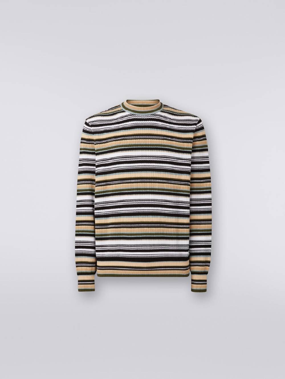 M Missoni Pullover girocollo in cotone a righe Vendita