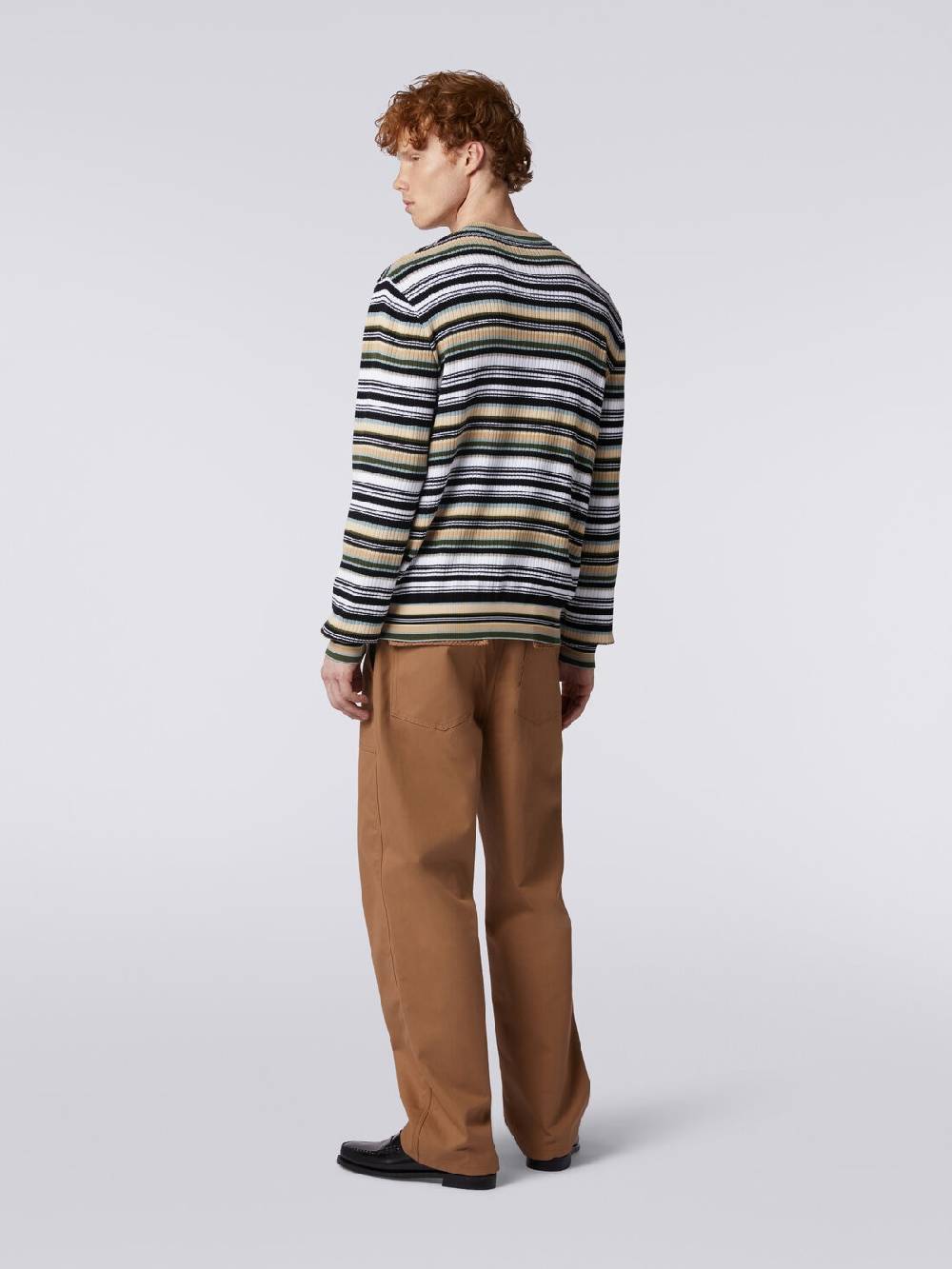 M Missoni Pullover girocollo in cotone a righe Vendita