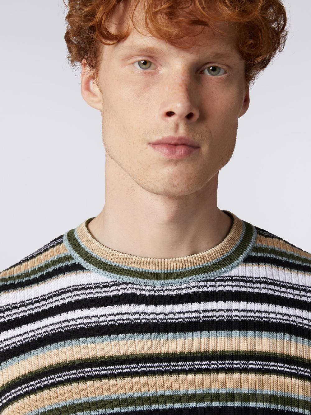 M Missoni Pullover girocollo in cotone a righe Vendita